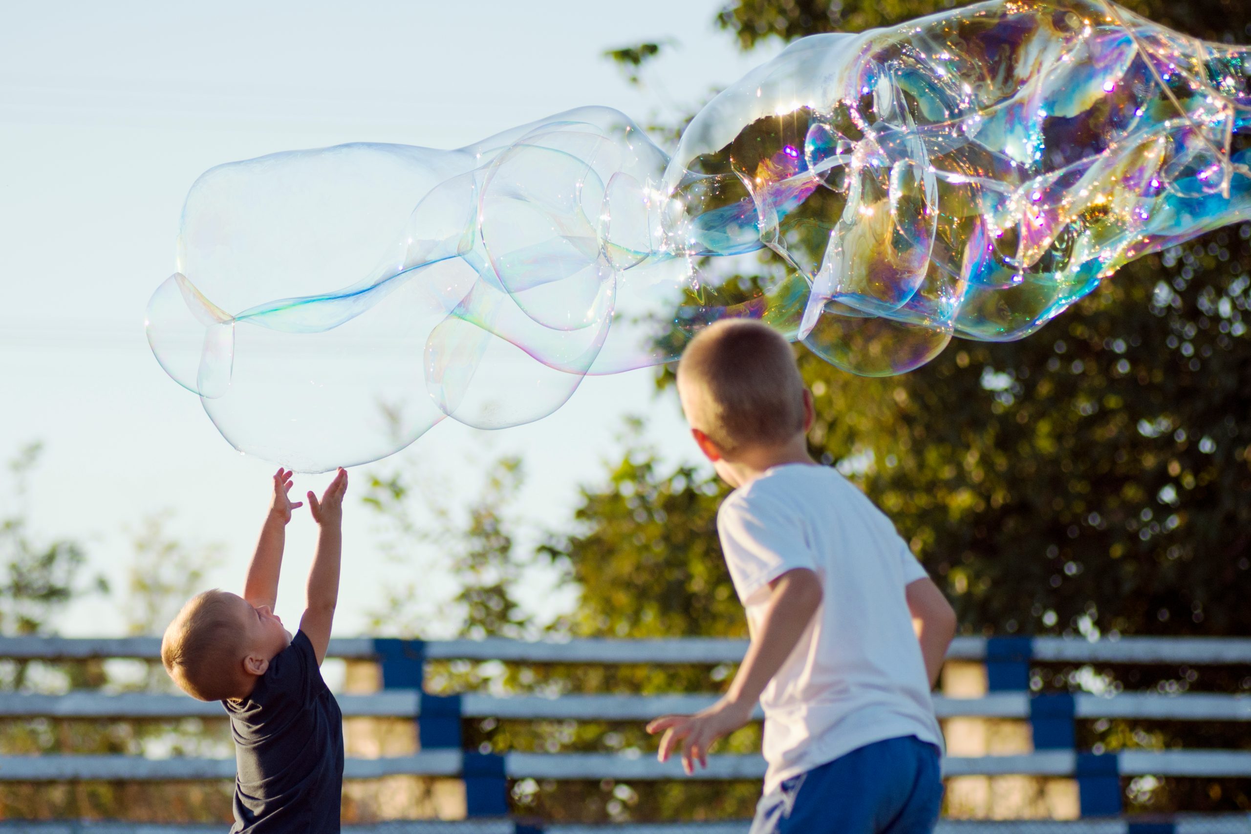 giant bubbles outdoors